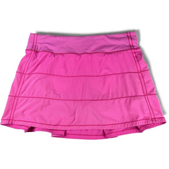 Lululemon Pace Rival Mid Rise Skirt Skort Dark Prism Pink Golf Tennis sz 8 TALL - Picture 2 of 11